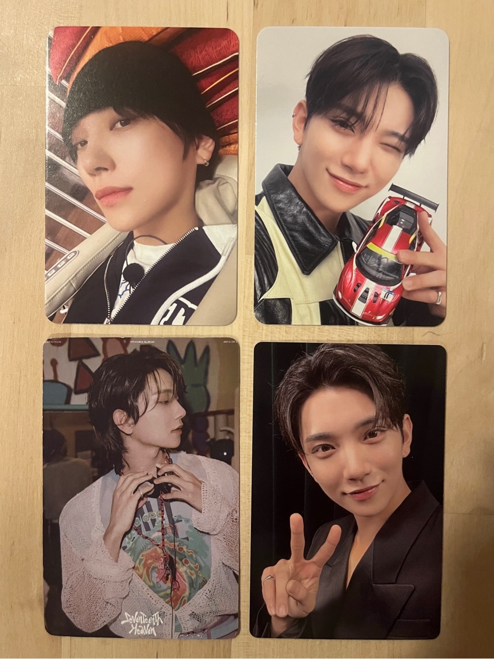 Set of 4 OFFICIAL Joshua of Seventeen photocards (set #2)